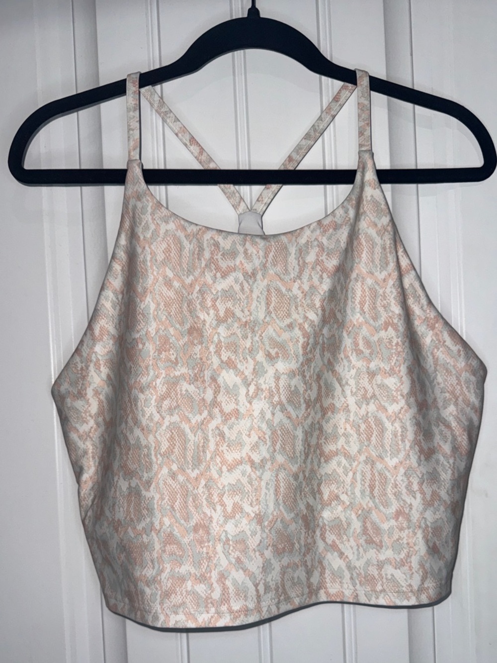 Old Navy Light Pink Snake-Print Halter Cami Top